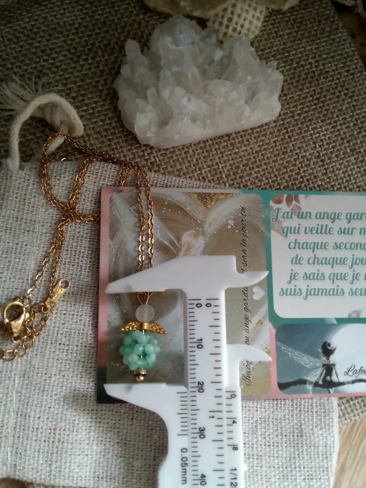 Engelen stenen ketting + kaart – photo 4